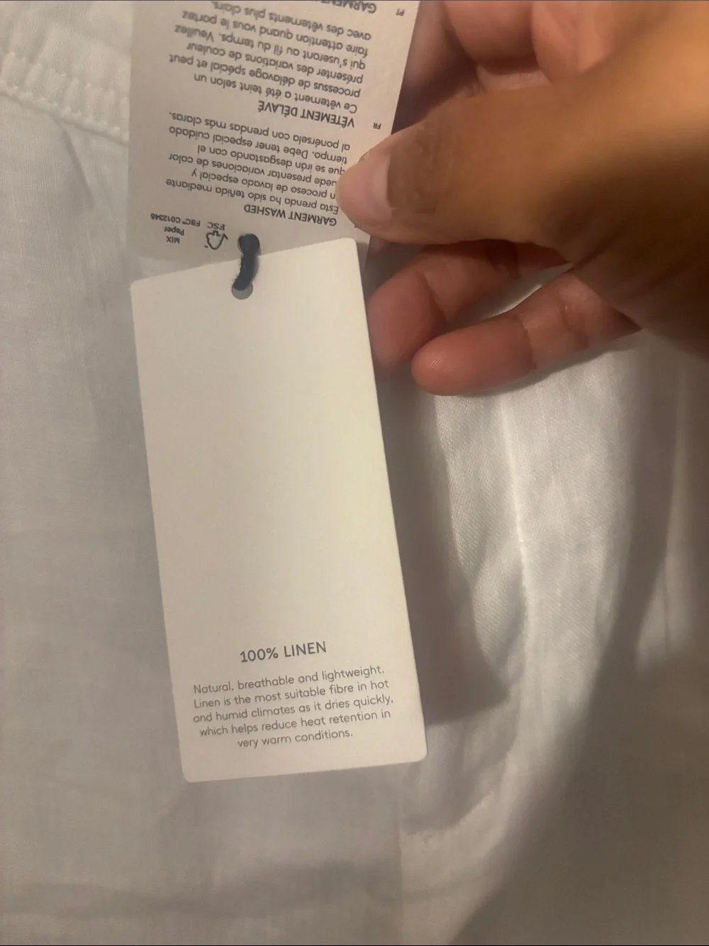 MING White Wide-Leg Linen Chinos
